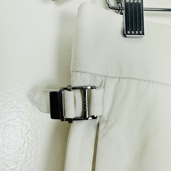 Gucci High Rise Belted Wide Leg Trousers Pants Waist 31 Off white - Picture 7 of 16